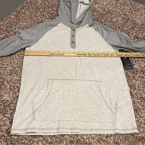 Flag and anthem madflex nwt gray heather lightweight hoodie tee - Picture 6 of 8